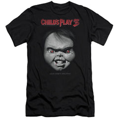 Child's Play 3 Face Poster Men's Ultra-Soft 30/1 Cotton Slim Short-Sleeve T-Shirt