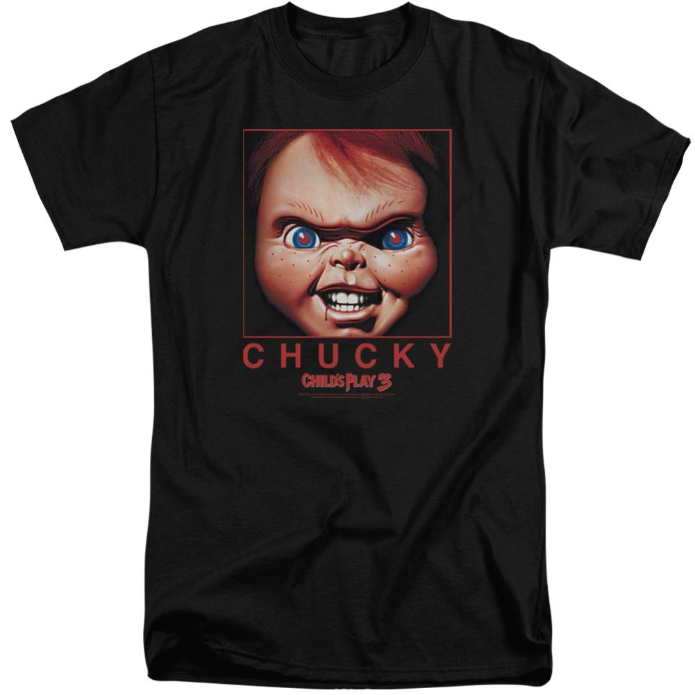 Child's Play Chucky Squared Men's 18/1 Tall Cotton Short-Sleeve T-Shirt