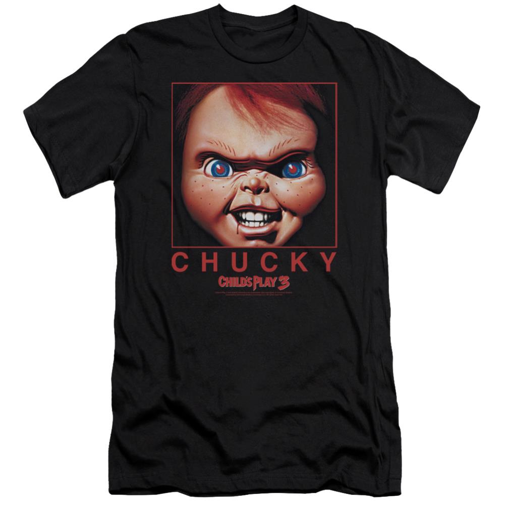 Child's Play Chucky Squared Men's Ultra-Soft 30/1 Cotton Slim Short-Sleeve T-Shirt