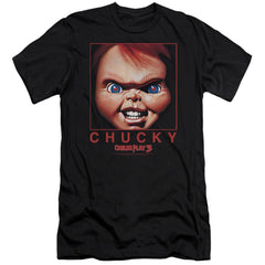 Child's Play Chucky Squared Men's Ultra-Soft 30/1 Cotton Slim Short-Sleeve T-Shirt