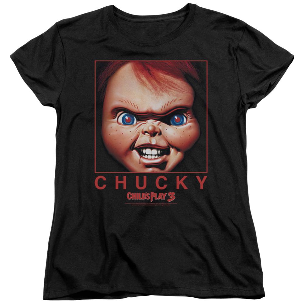 Child's Play Chucky Squared Women's 18/1 Cotton Short-Sleeve T-Shirt