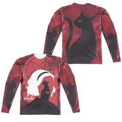 Chilling Adventures Of Sabrina Cats (Front/Back Print) Men's Regular Fit Polyester Long-Sleeve T-Shirt