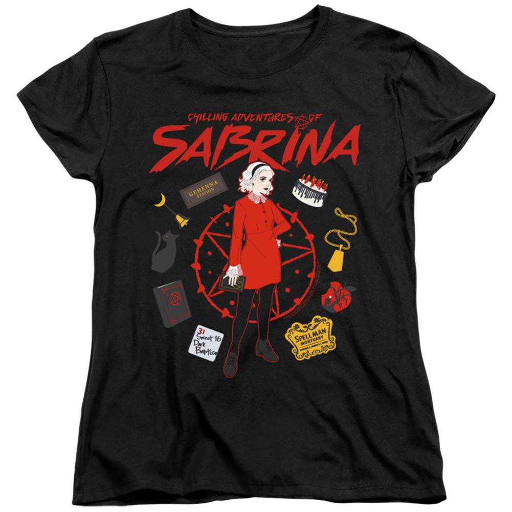 Chilling Adventures Of Sabrina Circle Women's 18/1 Cotton Short-Sleeve T-Shirt