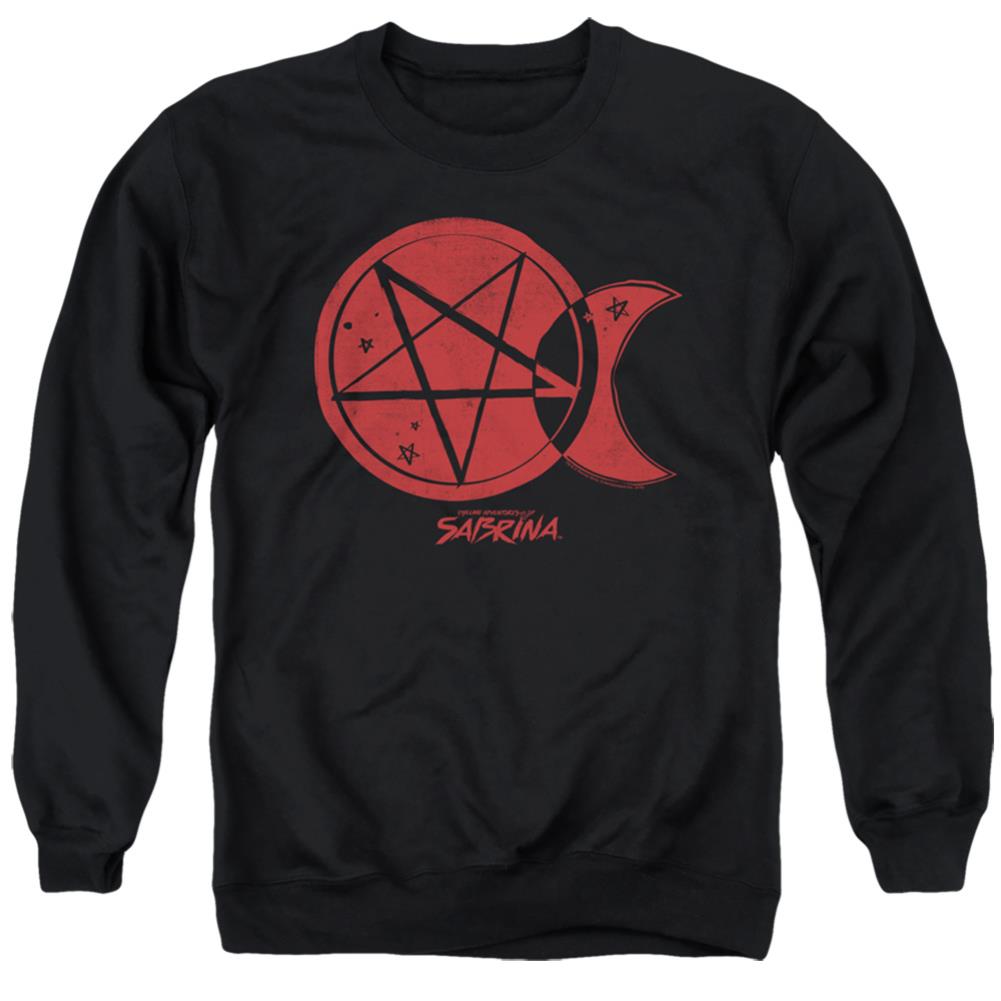 Chilling Adventures Of Sabrina Dark Moon Men's Crewneck 50 50 Poly Long-Sleeve T-Shirt