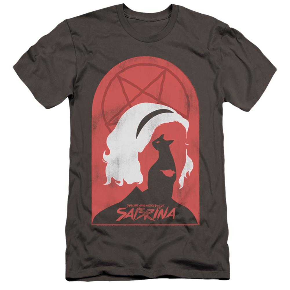Chilling Adventures Of Sabrina Sabrina And Salem Men's Ultra-Soft 30/1 Cotton Slim Short-Sleeve T-Shirt
