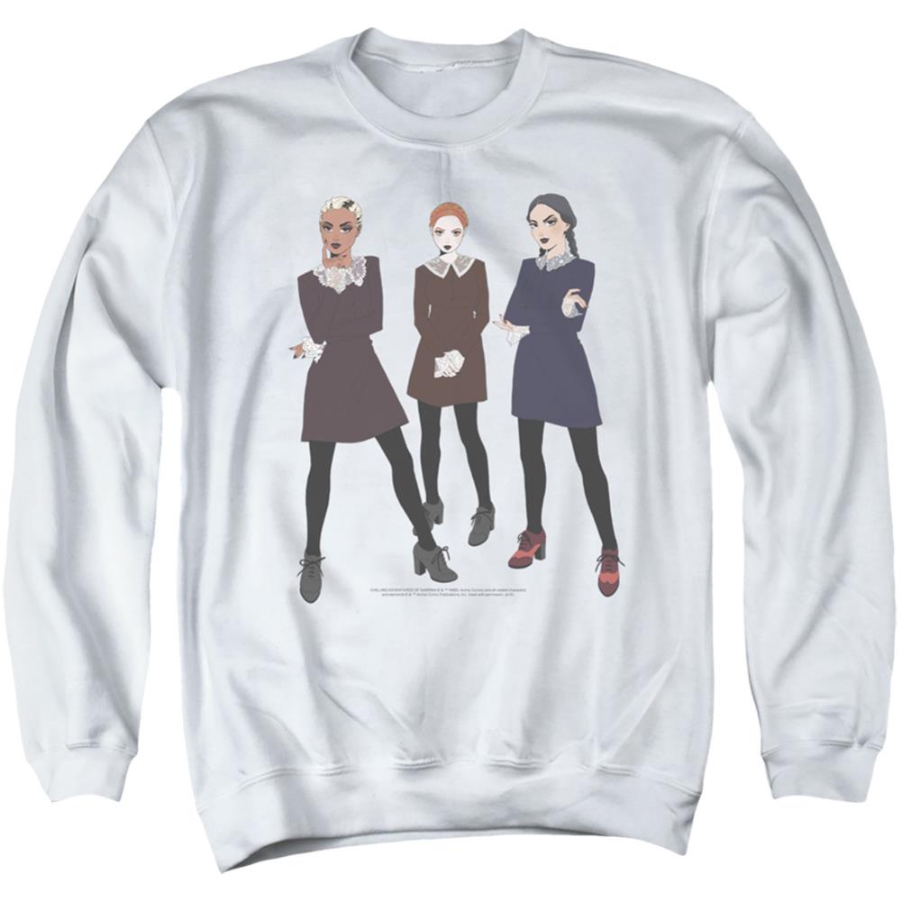 Chilling Adventures Of Sabrina Weird Men's Crewneck 50 50 Poly Long-Sleeve T-Shirt