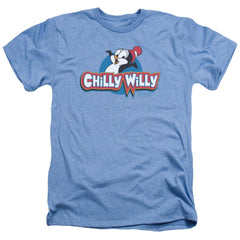 Chilly Willy Logo Men's 30/1 Heather 60 40 Poly Short-Sleeve T-Shirt