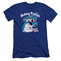 Chilly Willy Making Friends Men's Ultra-Soft 30/1 Cotton Slim Short-Sleeve T-Shirt