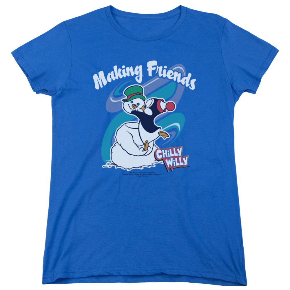 Chilly Willy Making Friends Women's 18/1 Cotton Short-Sleeve T-Shirt