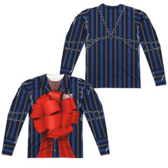 Christmas Vacation Frank Shirley (Front/Back Print) Men's Regular Fit Polyester Long-Sleeve T-Shirt