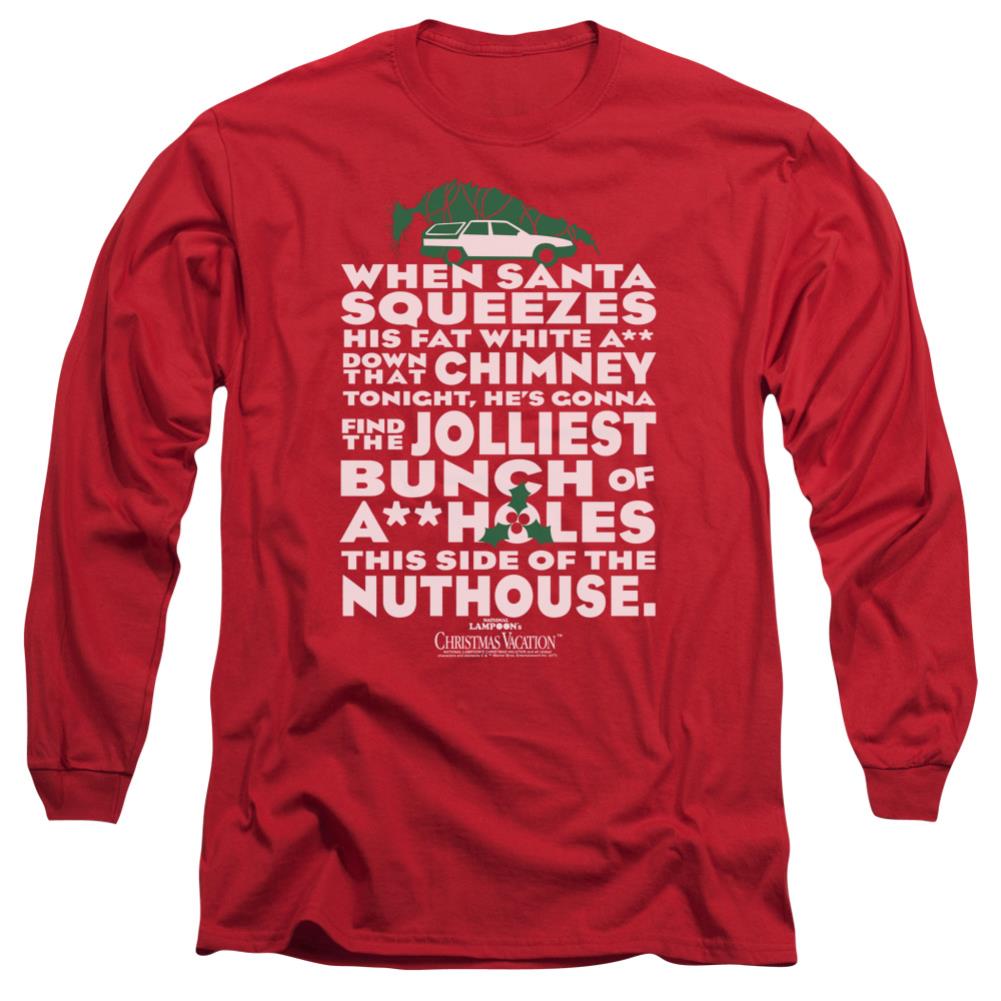 Christmas Vacation Jolliest Bunch Men's 18/1 Cotton Long-Sleeve T-Shirt