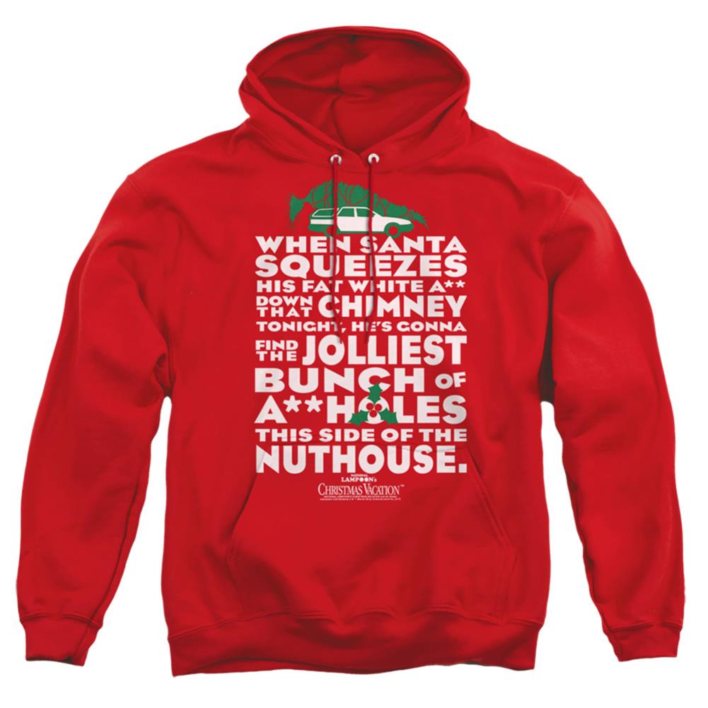 Christmas Vacation Jolliest Bunch Men's Pull-Over 75 25 Poly Hoodie