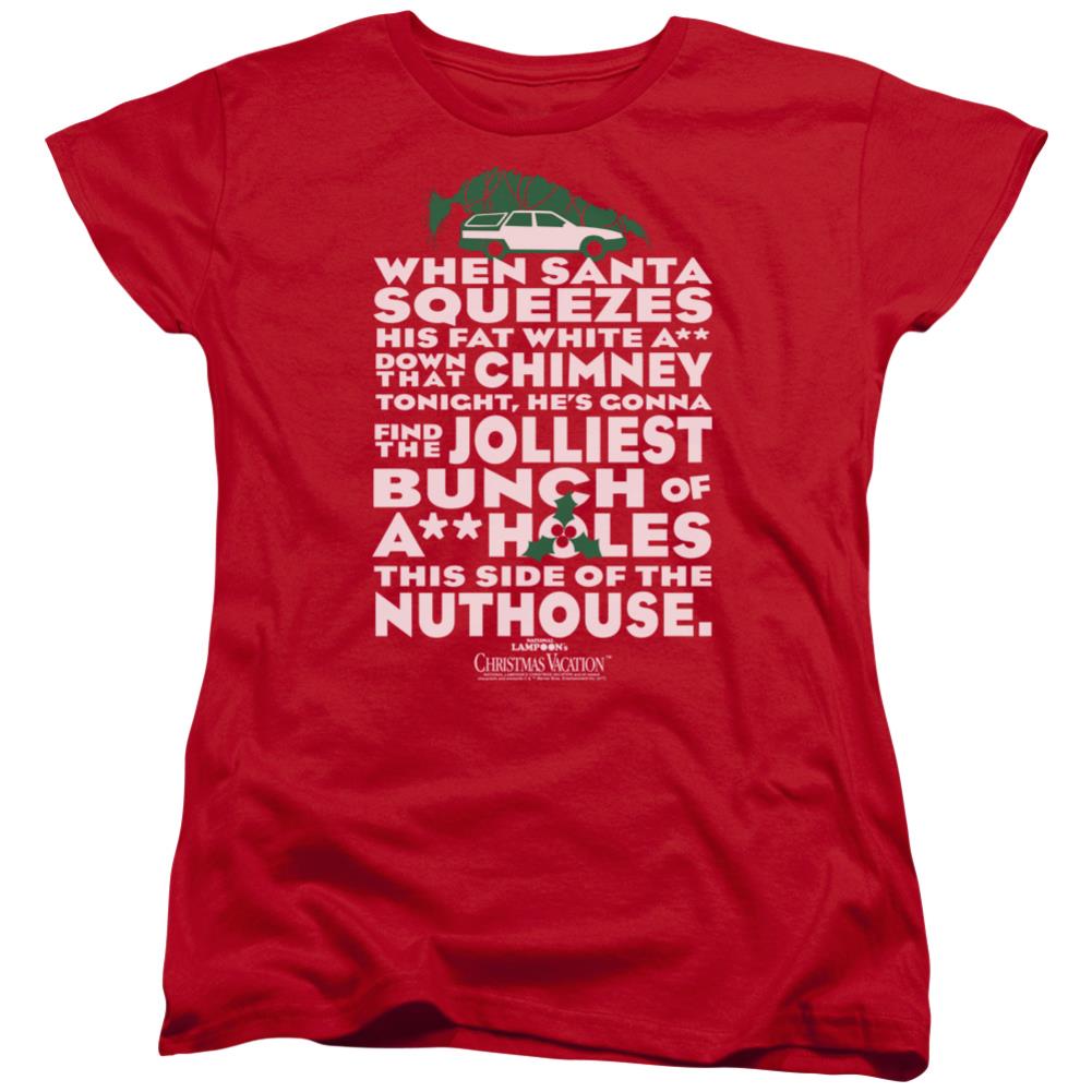 Christmas Vacation Jolliest Bunch Women's 18/1 Cotton Short-Sleeve T-Shirt