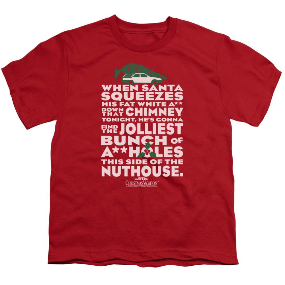 Christmas Vacation Jolliest Bunch Youth 18/1 100% Cotton Short-Sleeve T-Shirt