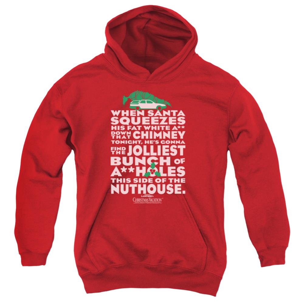 Christmas Vacation Jolliest Bunch Youth Cotton Poly Pull-Over Hoodie