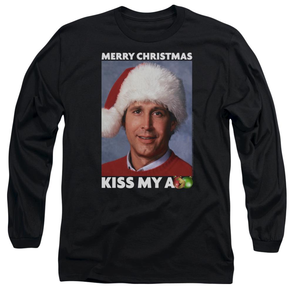Christmas Vacation Merry Kiss Men's 18/1 Cotton Long-Sleeve T-Shirt