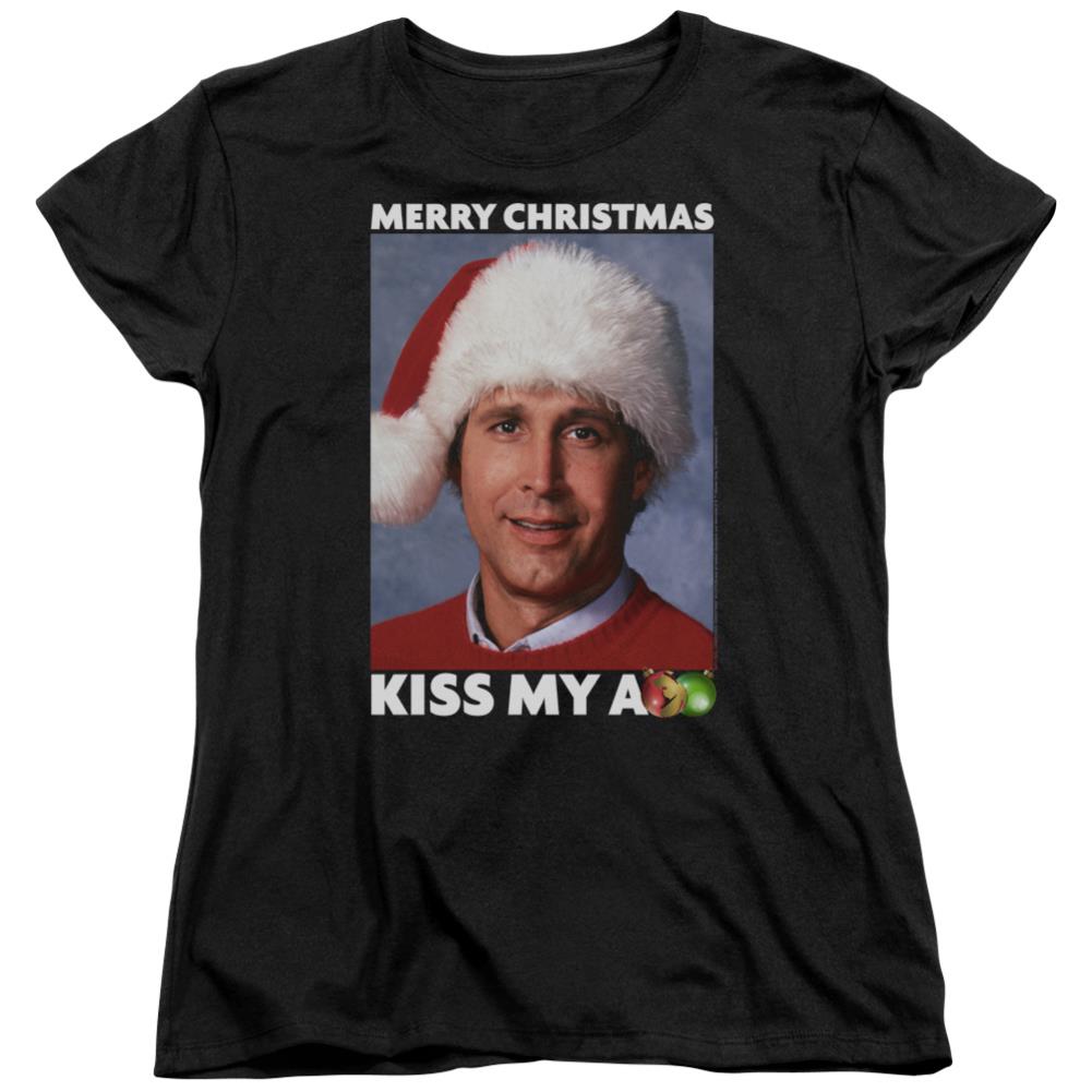 Christmas Vacation Merry Kiss Women's 18/1 Cotton Short-Sleeve T-Shirt