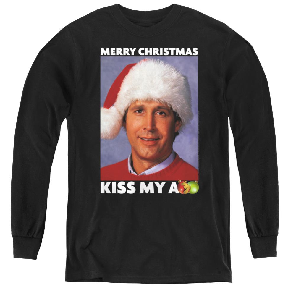 Christmas Vacation Merry Kiss Youth Long-Sleeve T-Shirt