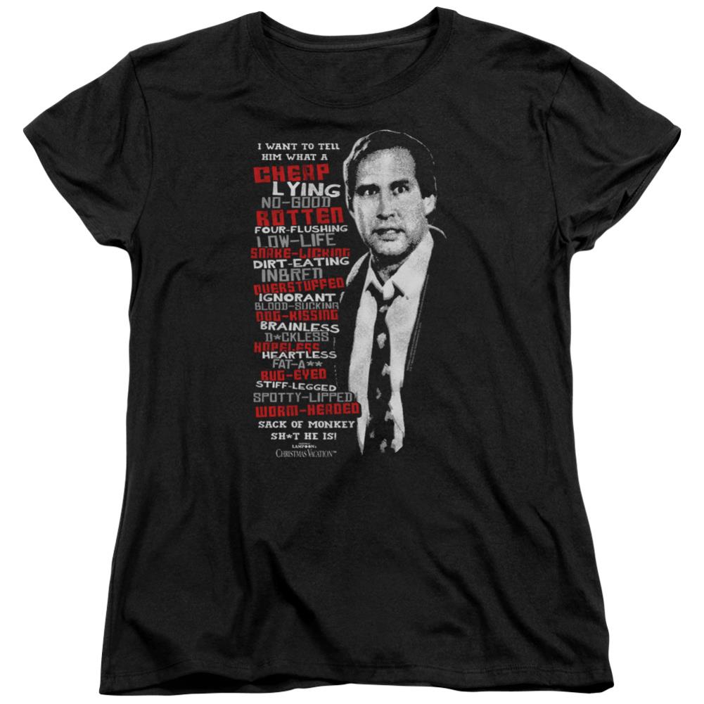 Christmas Vacation Profanities Women's 18/1 Cotton Short-Sleeve T-Shirt