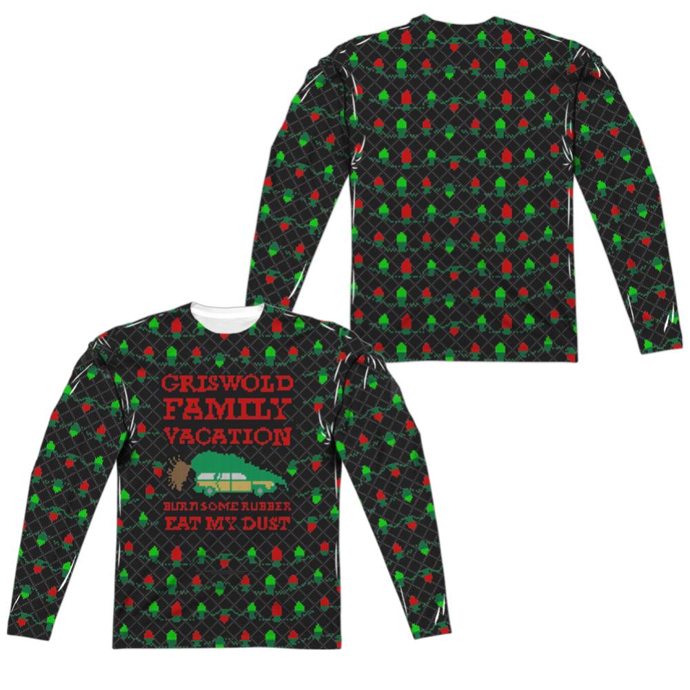 Christmas Vacation Vacation Sweater (Front/Back Print) Men's Regular Fit Polyester Long-Sleeve T-Shirt