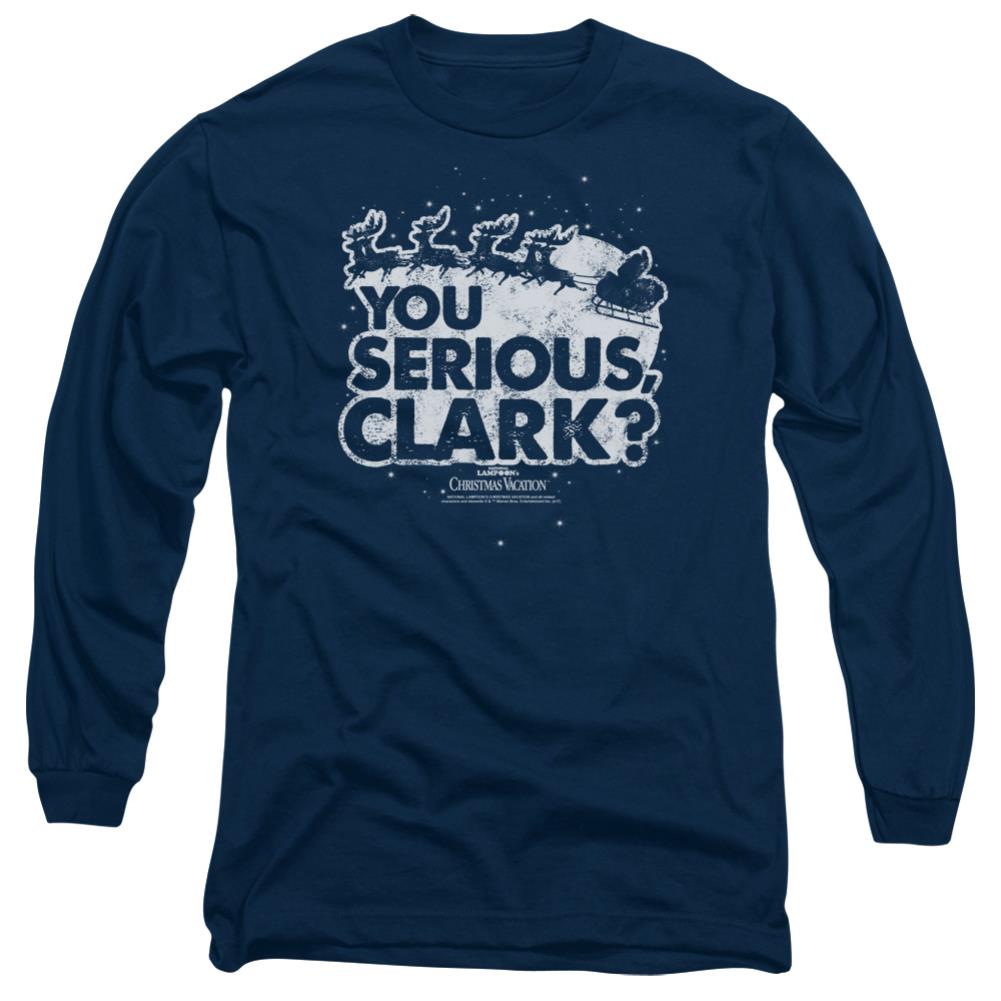 Christmas Vacation You Serious Clark Men's 18/1 Cotton Long-Sleeve T-Shirt