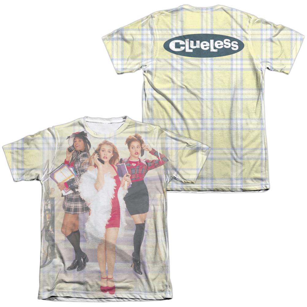 Clueless Clueless Plaid (Front/Back Print) Men's Regular Fit Poly Cotton Short-Sleeve T-Shirt
