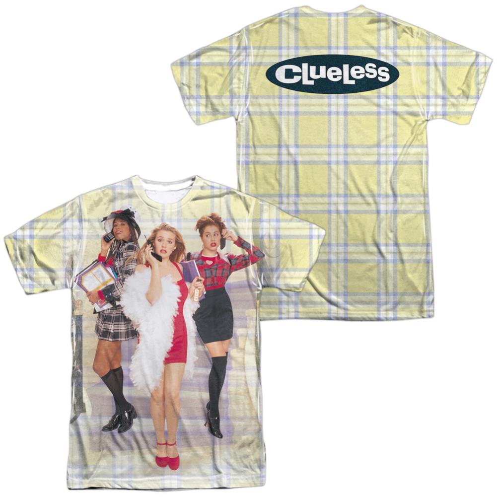 Clueless Clueless Plaid (Front/Back Print) Men's Regular Fit Polyester Short-Sleeve T-Shirt