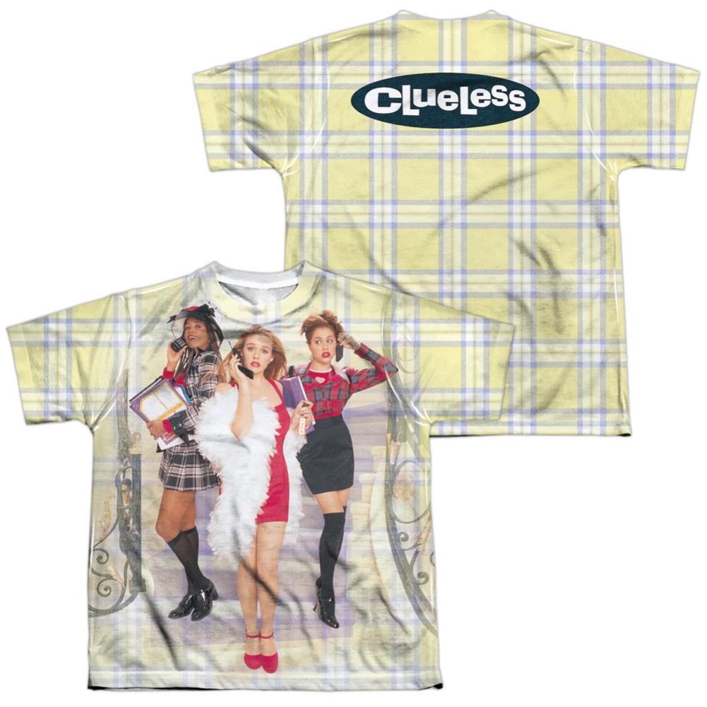 Clueless Clueless Plaid (Front/Back Print) Youth Regular Fit Poly Short-Sleeve T-Shirt