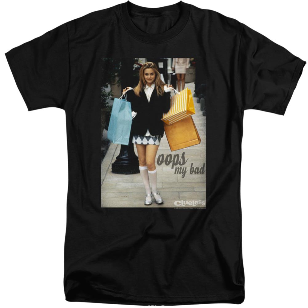 Clueless Oops My Bad Men's 18/1 Tall Cotton Short-Sleeve T-Shirt