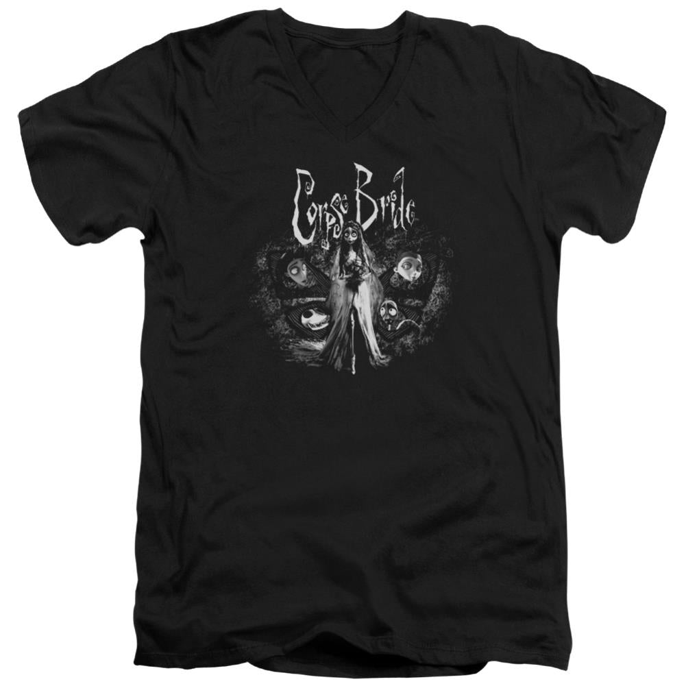 Corpse Bride Bride To Be Men's 30/1 Cotton Slim V-Neck T-Shirt
