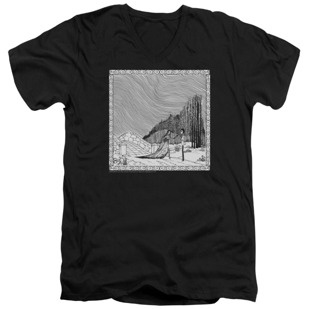 Corpse Bride My Darling Men's 30/1 Cotton Slim V-Neck T-Shirt