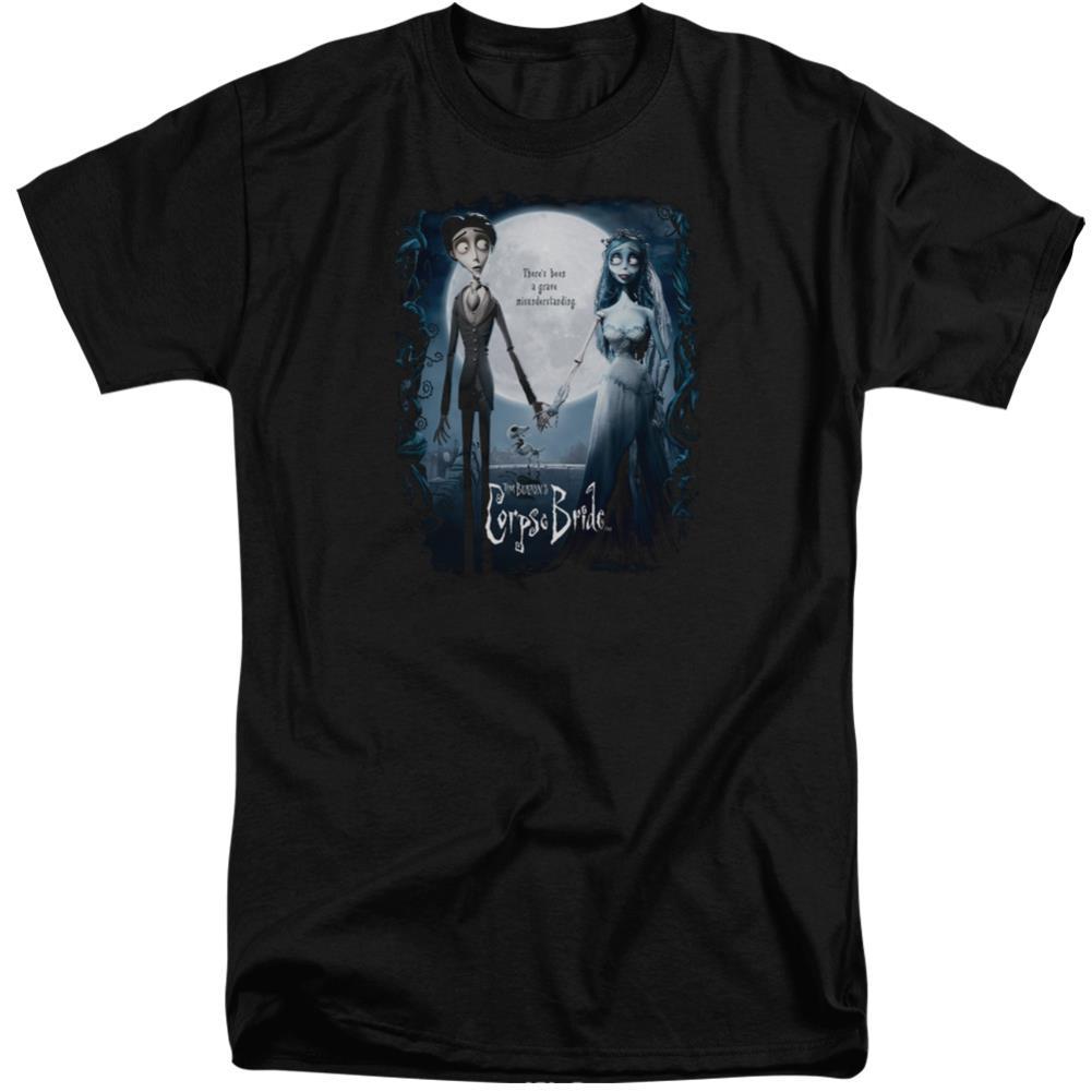 Corpse Bride Poster Men's 18/1 Tall Cotton Short-Sleeve T-Shirt