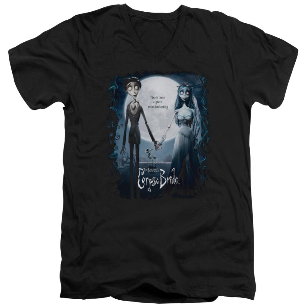 Corpse Bride Poster Men's 30/1 Cotton Slim V-Neck T-Shirt