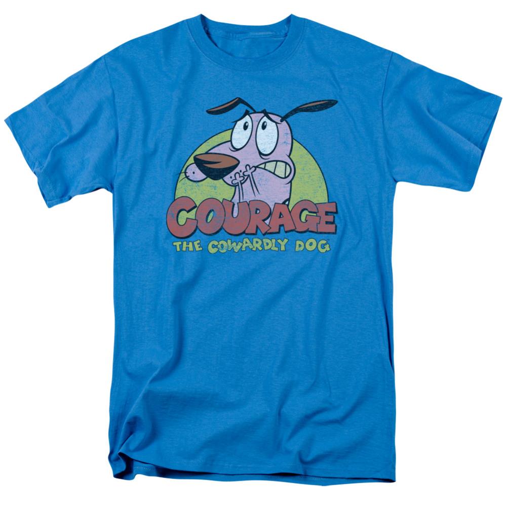Courage The Cowardly Dog Colorful Courage Men's 18/1 Cotton Short-Sleeve T-Shirt
