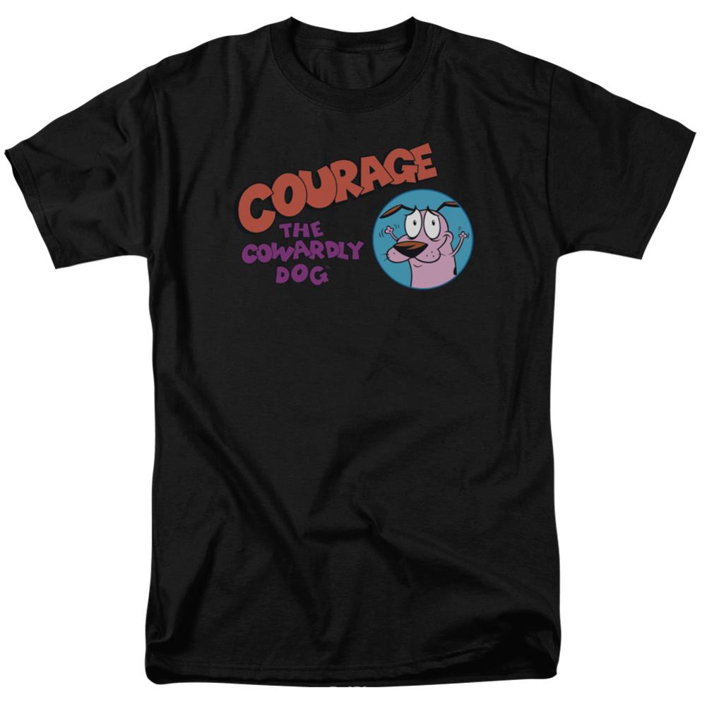 Courage The Cowardly Dog Courage Logo Men's 18/1 Cotton Short-Sleeve T-Shirt