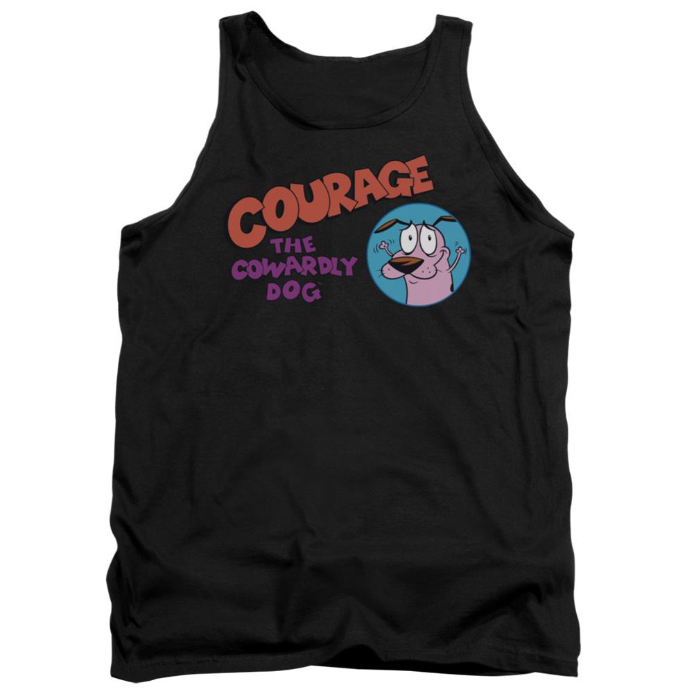 Courage The Cowardly Dog Courage Logo Men's 18/1 Cotton Tank Top