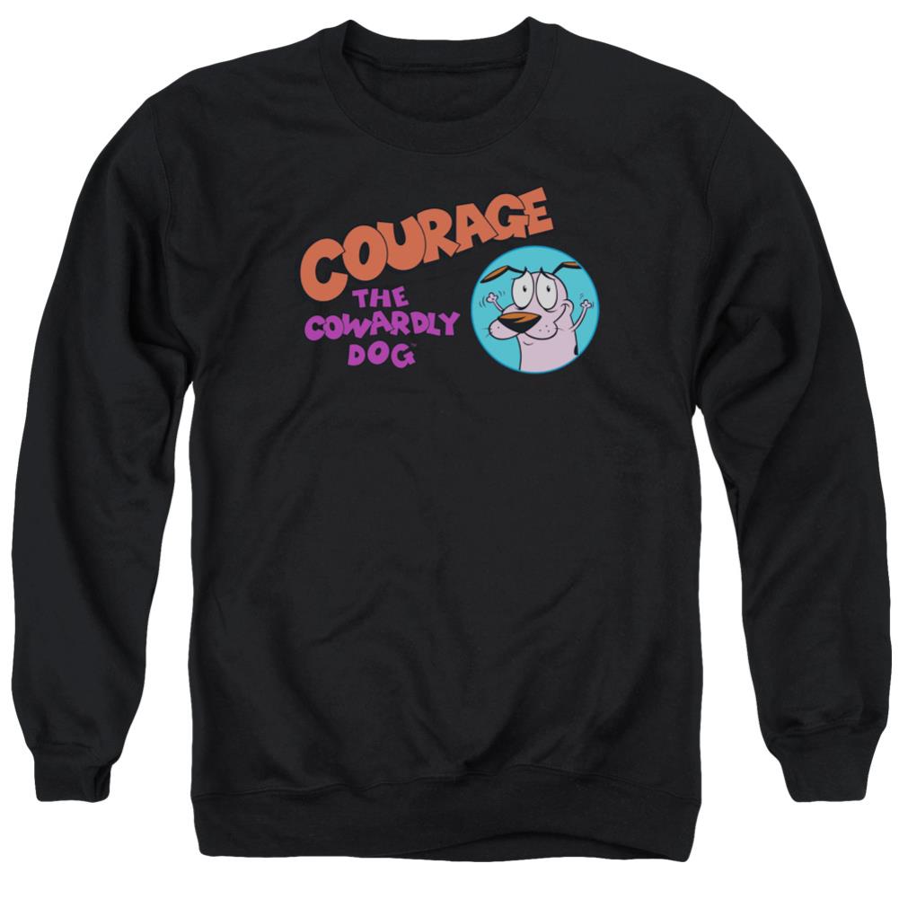 Courage The Cowardly Dog Courage Logo Men's Crewneck 50 50 Poly Long-Sleeve T-Shirt