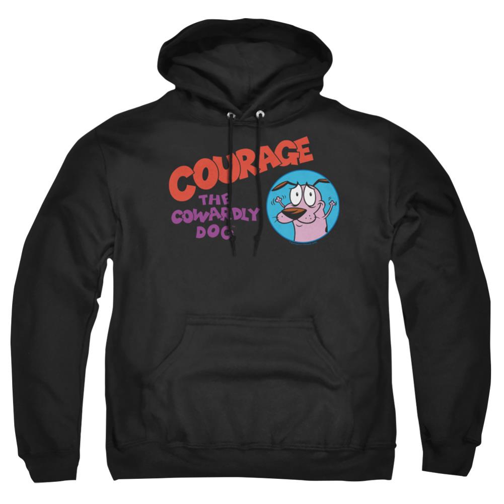 Courage The Cowardly Dog Courage Logo Men's Pull-Over 75 25 Poly Hoodie