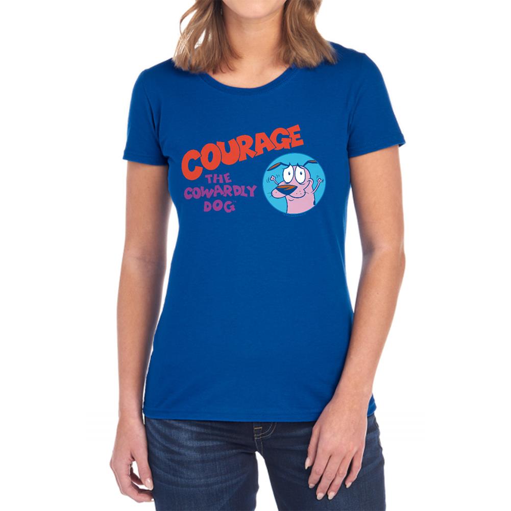 Courage The Cowardly Dog Courage Logo Women's 18/1 Cotton Short-Sleeve T-Shirt