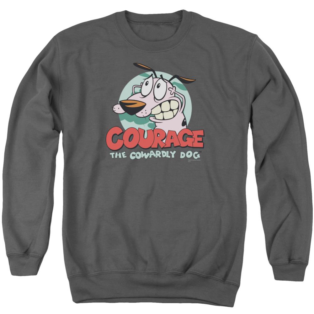 Courage The Cowardly Dog Courage Men's Crewneck 50 50 Poly Long-Sleeve T-Shirt