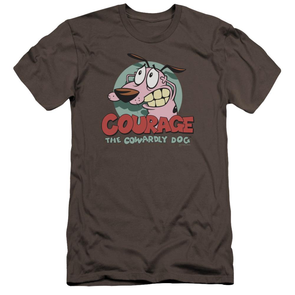 Courage The Cowardly Dog Courage Men's Ultra-Soft 30/1 Cotton Slim Short-Sleeve T-Shirt