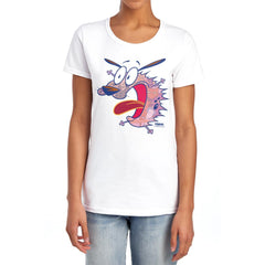 Courage The Cowardly Dog Evil Inside Women's 18/1 Cotton Short-Sleeve T-Shirt