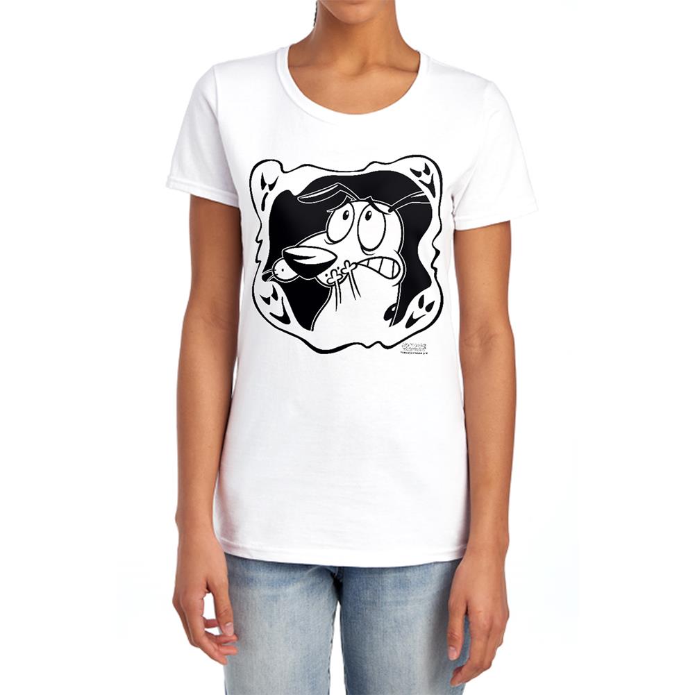 Courage The Cowardly Dog Ghost Frame Women's 18/1 Cotton Short-Sleeve T-Shirt