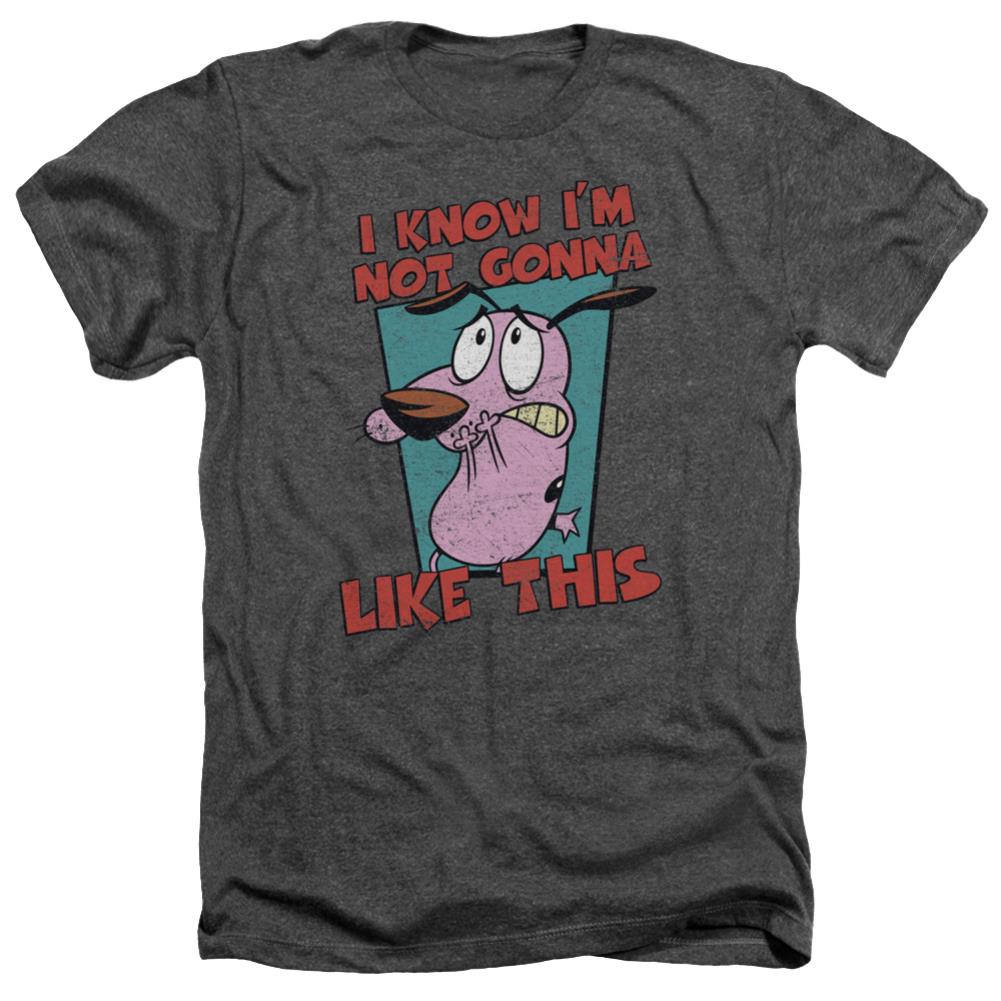 Courage The Cowardly Dog Not Gonna Like Men's 30/1 Heather 60 40 Poly Short-Sleeve T-Shirt