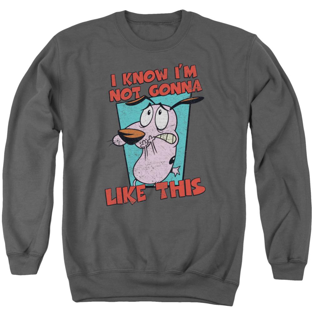 Courage The Cowardly Dog Not Gonna Like Men's Crewneck 50 50 Poly Long-Sleeve T-Shirt
