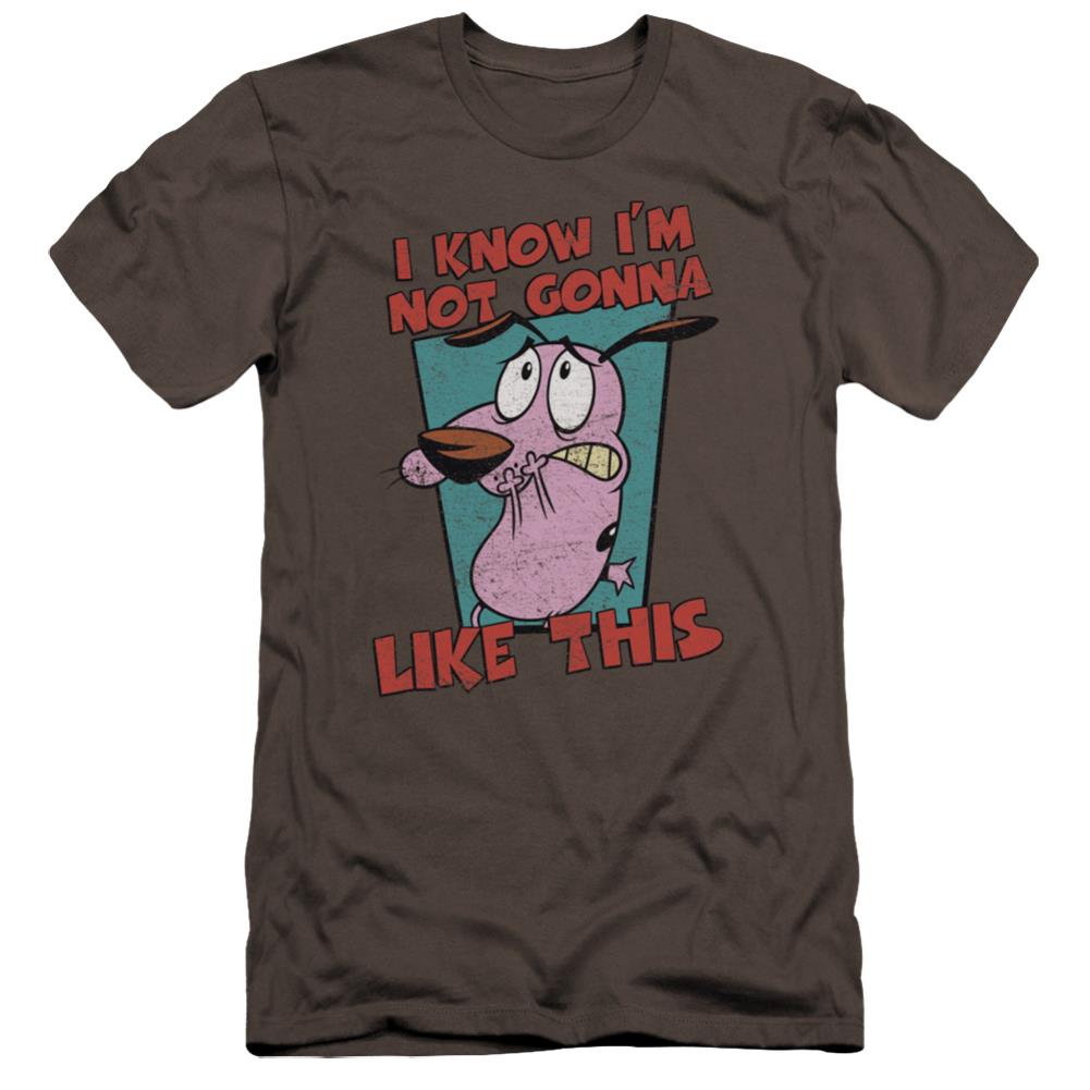 Courage The Cowardly Dog Not Gonna Like Men's Ultra-Soft 30/1 Cotton Slim Short-Sleeve T-Shirt