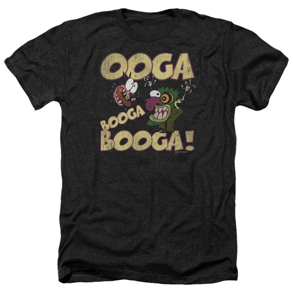 Courage The Cowardly Dog Ooga Booga Booga Men's 30/1 Heather 60 40 Poly Short-Sleeve T-Shirt