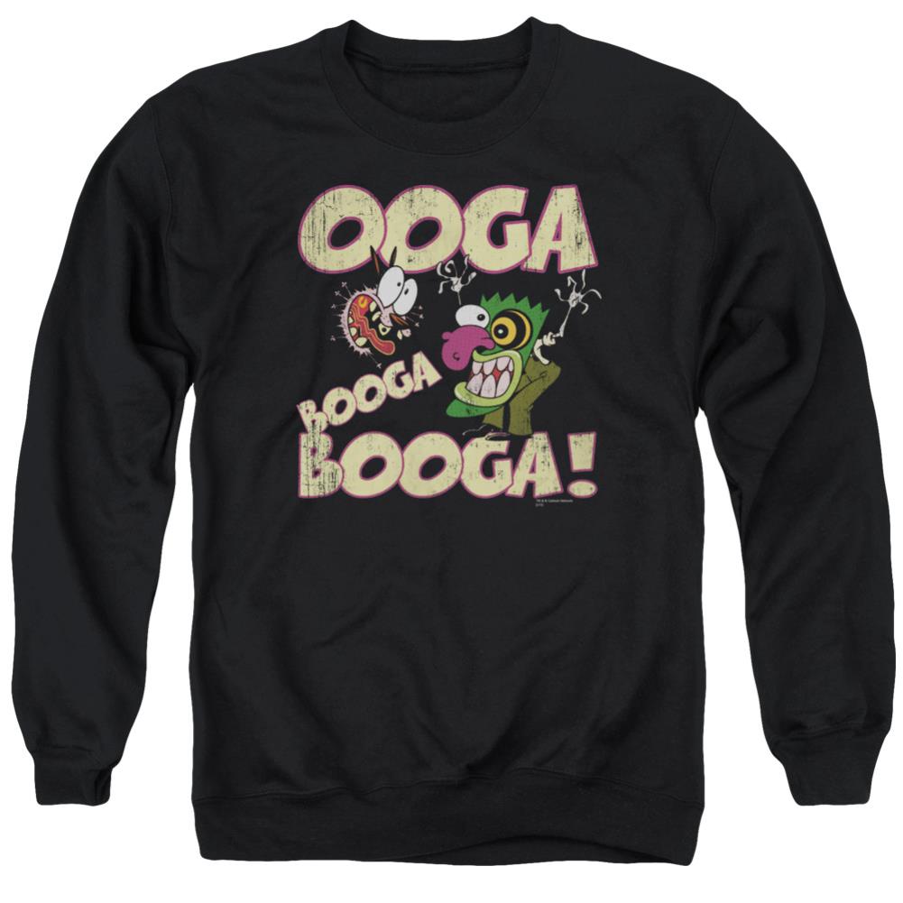 Courage The Cowardly Dog Ooga Booga Booga Men's Crewneck 50 50 Poly Long-Sleeve T-Shirt