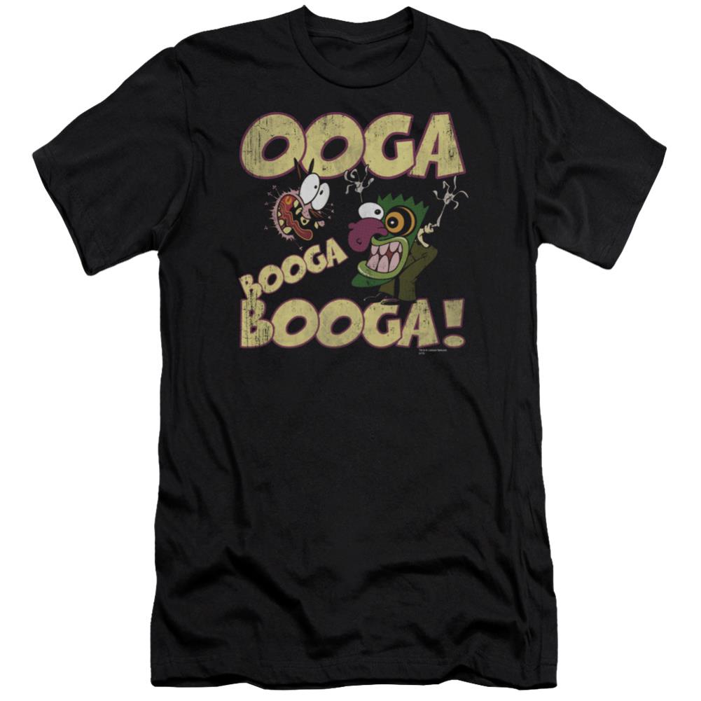 Courage The Cowardly Dog Ooga Booga Booga Men's Ultra-Soft 30/1 Cotton Slim Short-Sleeve T-Shirt