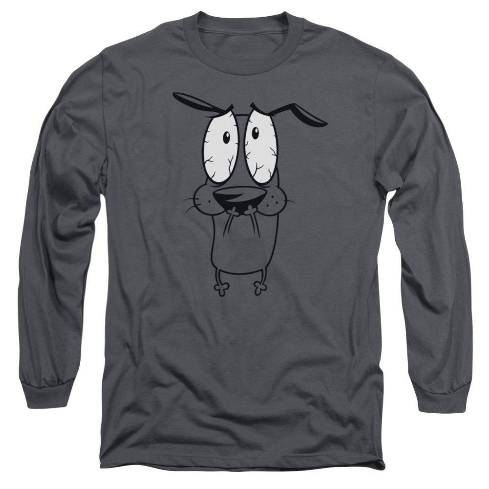 Courage The Cowardly Dog Scared Men's 18/1 Cotton Long-Sleeve T-Shirt
